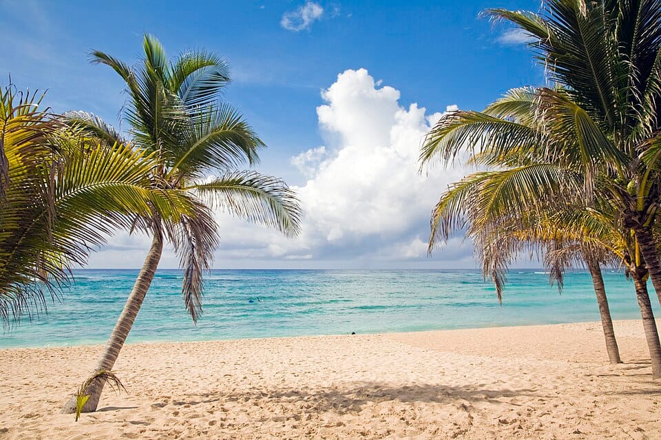 Mexico adults-only resort beach and turquoise sea